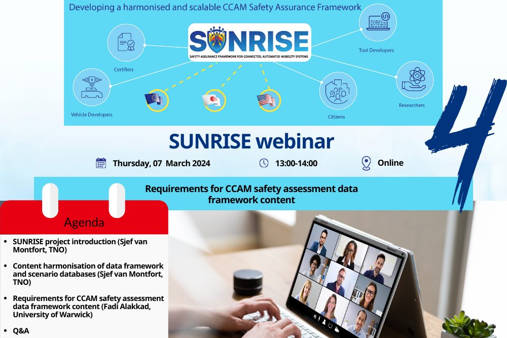 SUNRISE Webinar – Requirements for CCAM safety assessment data framework content